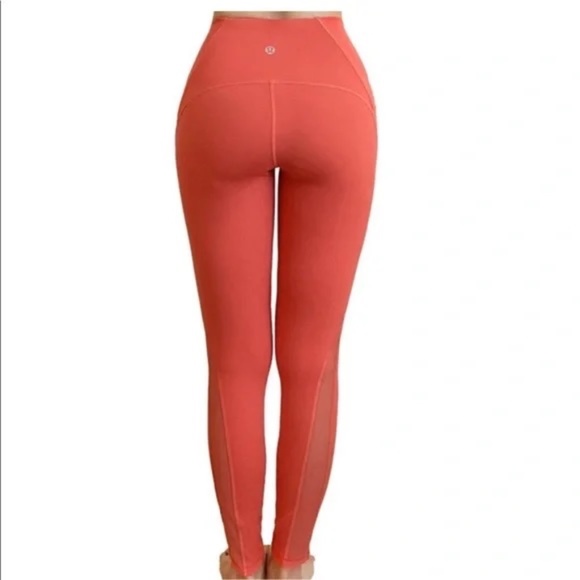 Lululemon Training Times 25” Leggings Poppy Coral Size 8 EUC - Picture 2 of 14